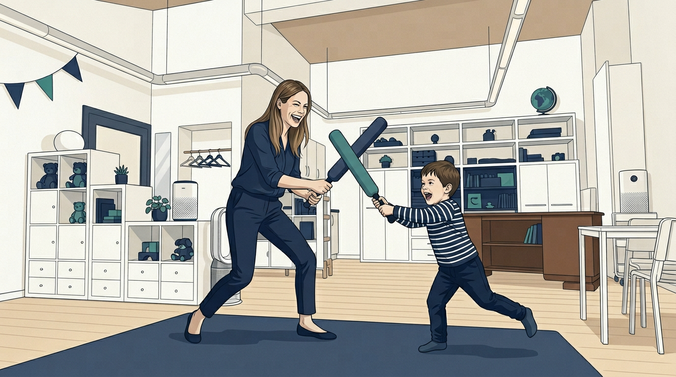 Kind konzentriert sich auf eine Aufgabe